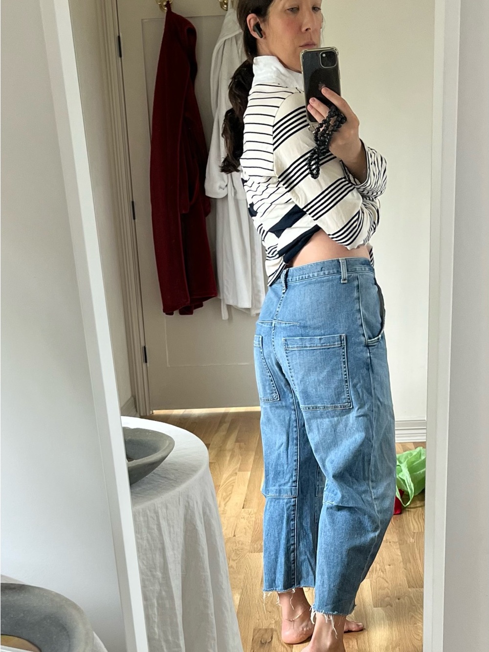 Nili Lotan Blue Relaxed Wide-Leg Jeans - Picture 4 of 7